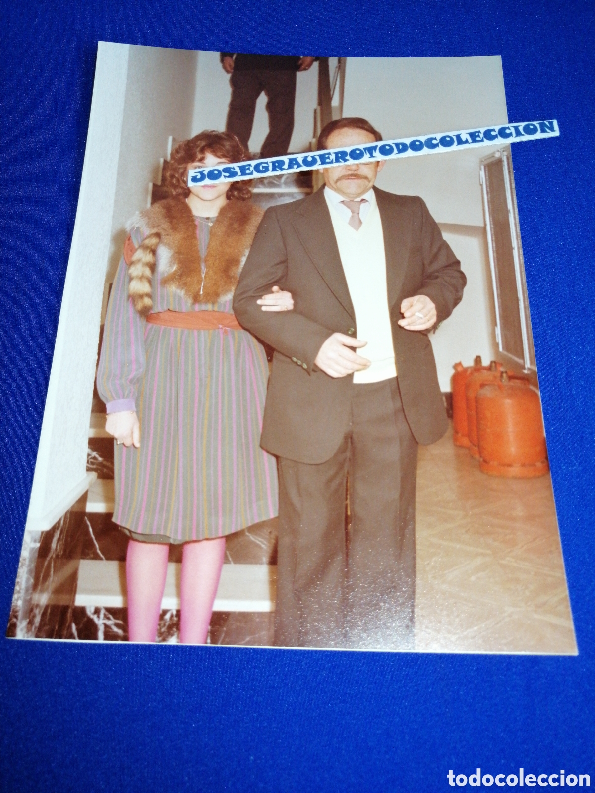 Fotografia antiga: FALLA SANTA RITA (ALDAYA) 1983 FALLERA MAYOR Y PRESIDENTE FOTOGRAF&Iacute;A ANTIGUA