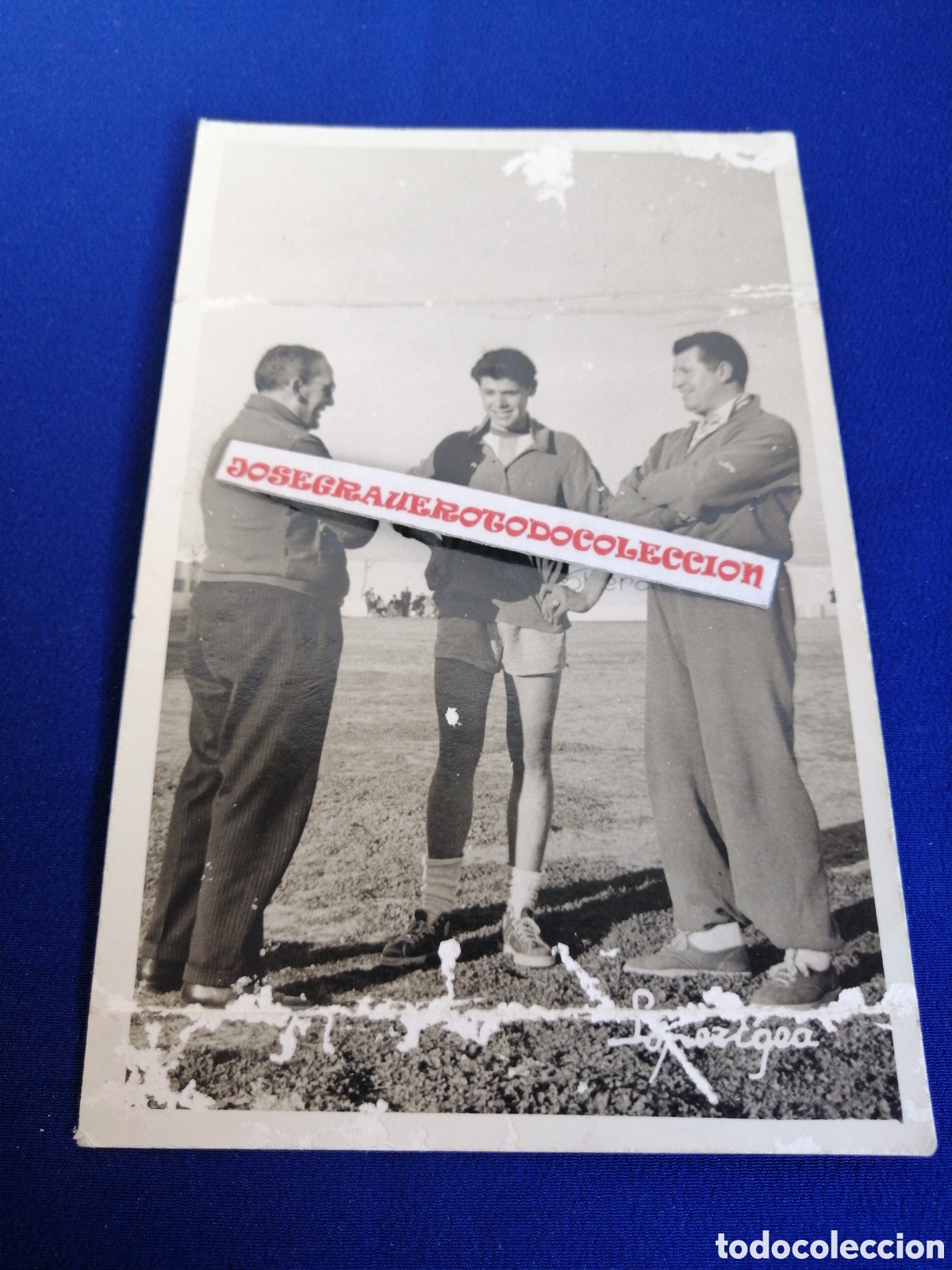 Fotografia antica: JUGADOR DE FUTBOL SOCIEDAD DEPORTIVA SUECA -BERNARDO PLANES VILLENA-ENTREADOR DEL SUECA ALEPUZ