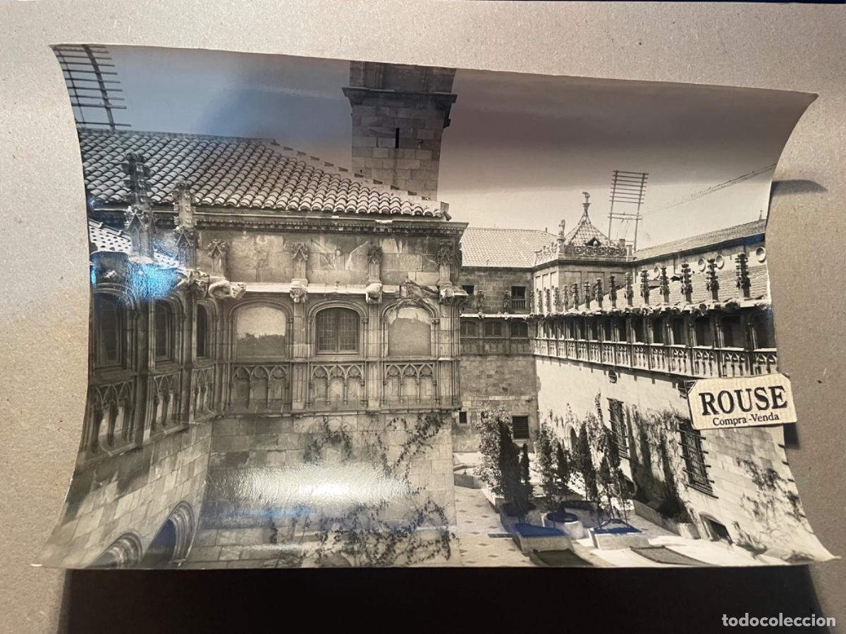 Fotografia antica: ANTIGUA FOTOGRAFIA BARCELONA PALACIO DE LA GENERALIDAD PATIO NARANJOS TAMPON ANOTACIONES A. MARTIN