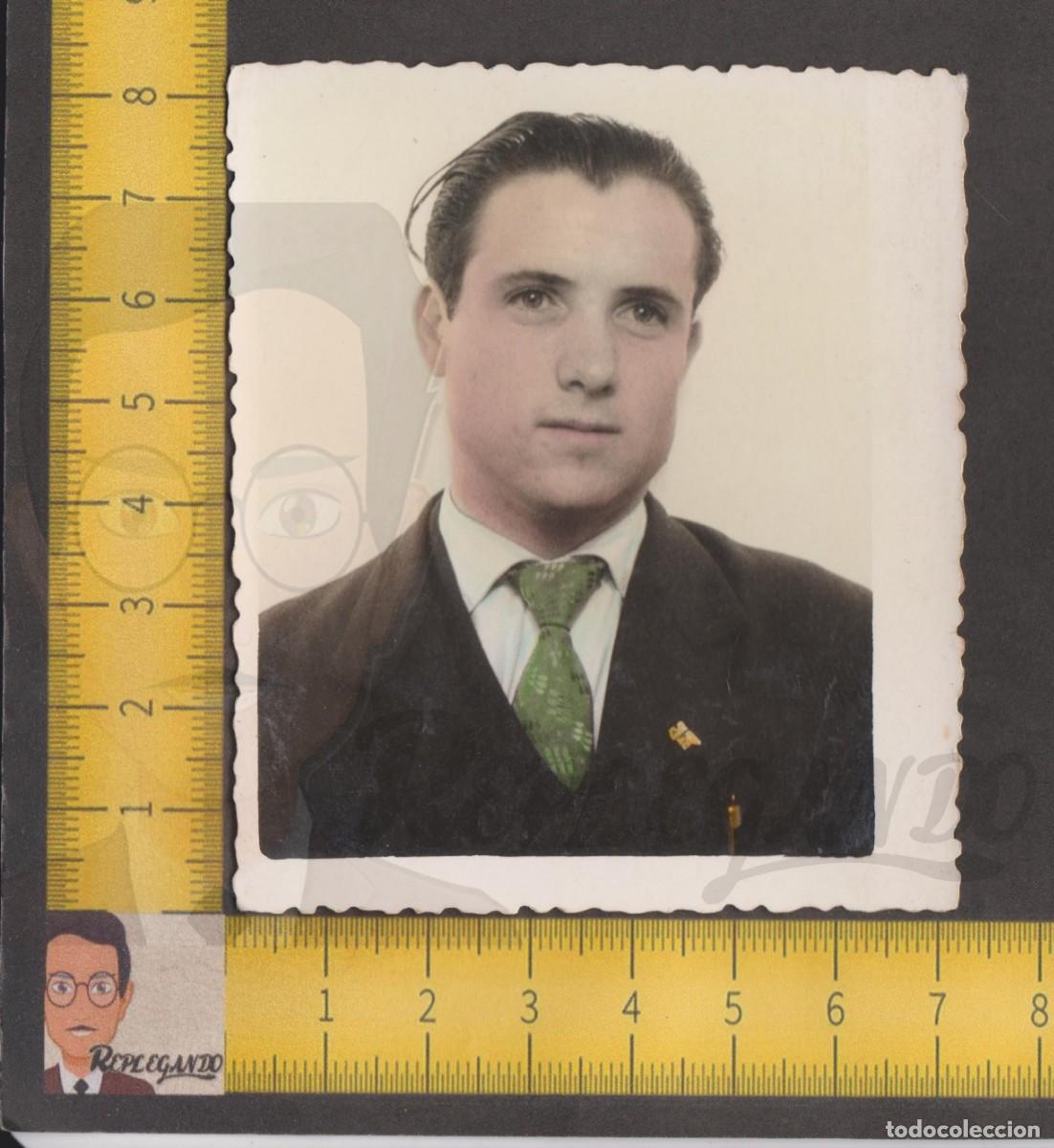 Fotografia antica: RETRATO GUAPO CHICO JOVEN PELO ENGOMINADO GAL&Aacute;N HOMBRE - FOTO ANTIGUA ESTUDIO A&Ntilde;OS 30 ESPA&Ntilde;A - LGTB