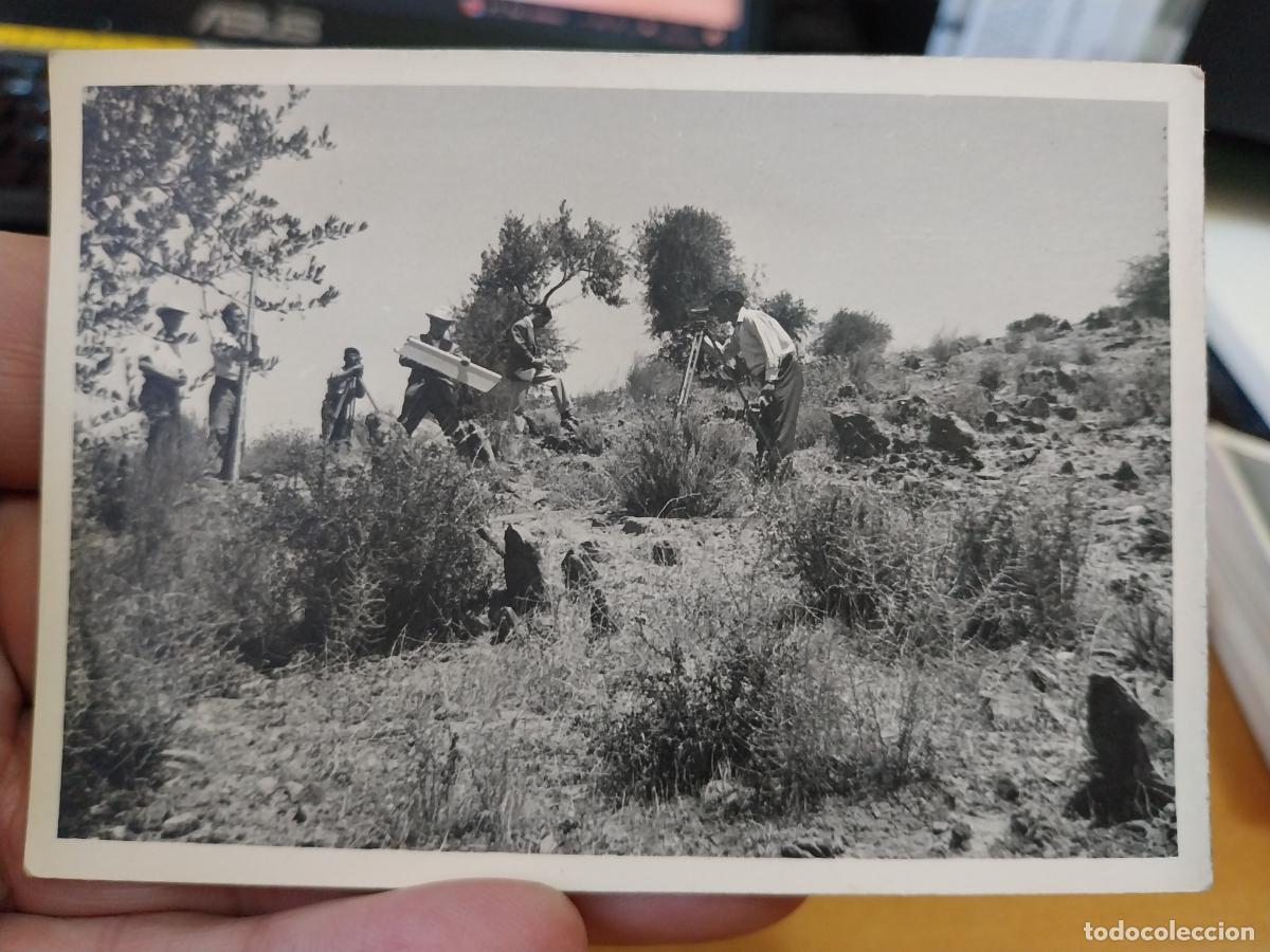 Photographie ancienne: OBRA ACEQUIA CONSTRUCCION TOPOGRAFIA EXTREMADURA BADAJOZ A&Ntilde;OS 1950 FOTO PARTICULAR 10X 7CM