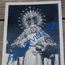 Fotografía antigua: SEMANA SANTA SEVILLA, ANTIGUA FOTOGRAFIA DE LA VIRGEN DE LA ESTRELLA, FOT.MIGUEL, 86X128MM