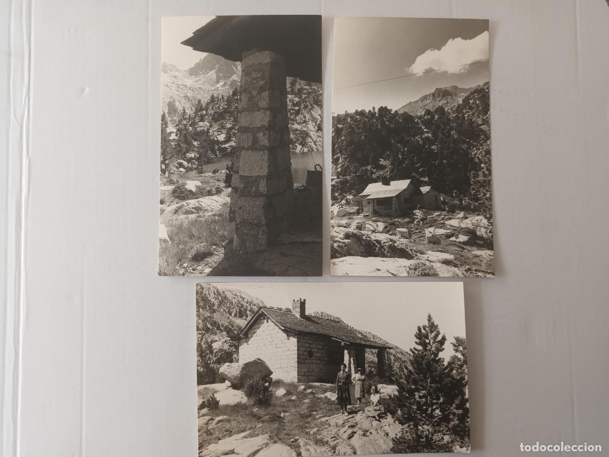 Fotograf&iacute;a antigua: TRES FOTOGRAFIAS REFUGIO JOSEP MARIA BLANC LAGO TORT VALLE DE ESPOT SAN MAURICIO 1956 excursionismo