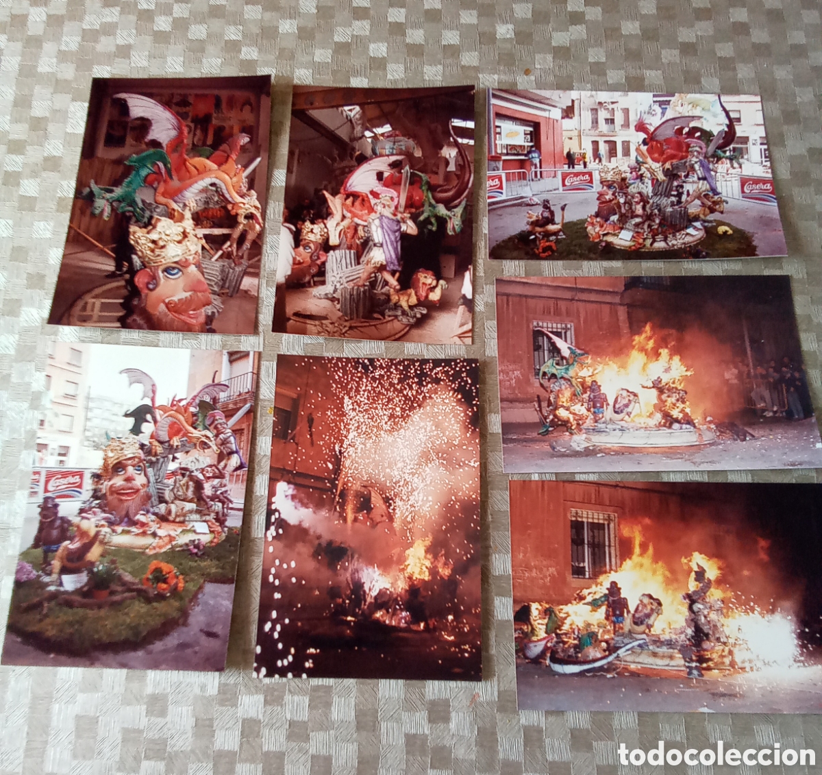 Fotograf&iacute;a antigua: Lote de fotograf&iacute;as falla infantil 1991, desde el taller hasta la &rdquo;Crema&rdquo;