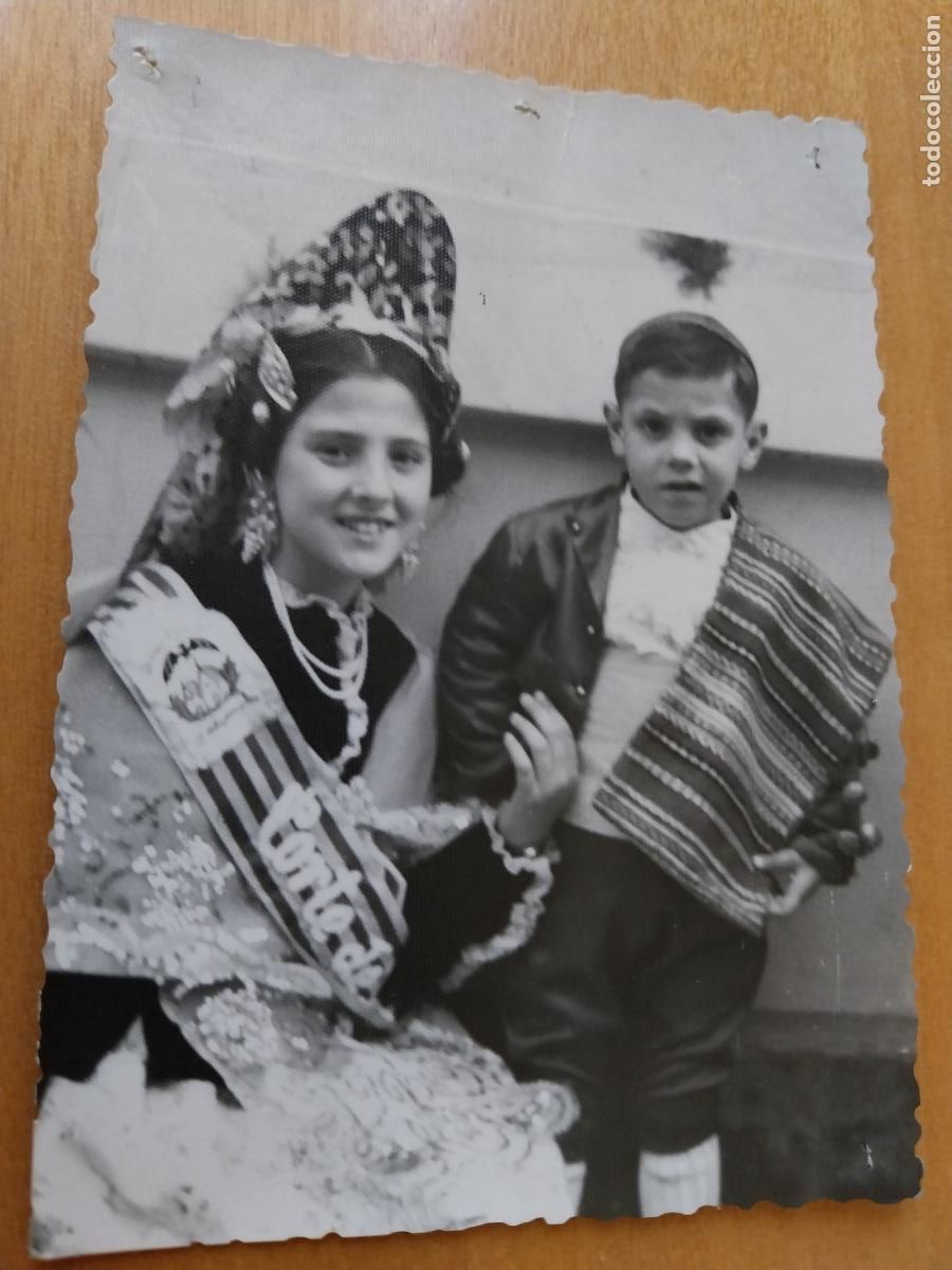 Fotograf&iacute;a antigua: FALLERA NI&Ntilde;A NI&Ntilde;O TRAJE REGIONAL FOTO PARTICULAR A&Ntilde;OS 50 10,5 X 7,5CM