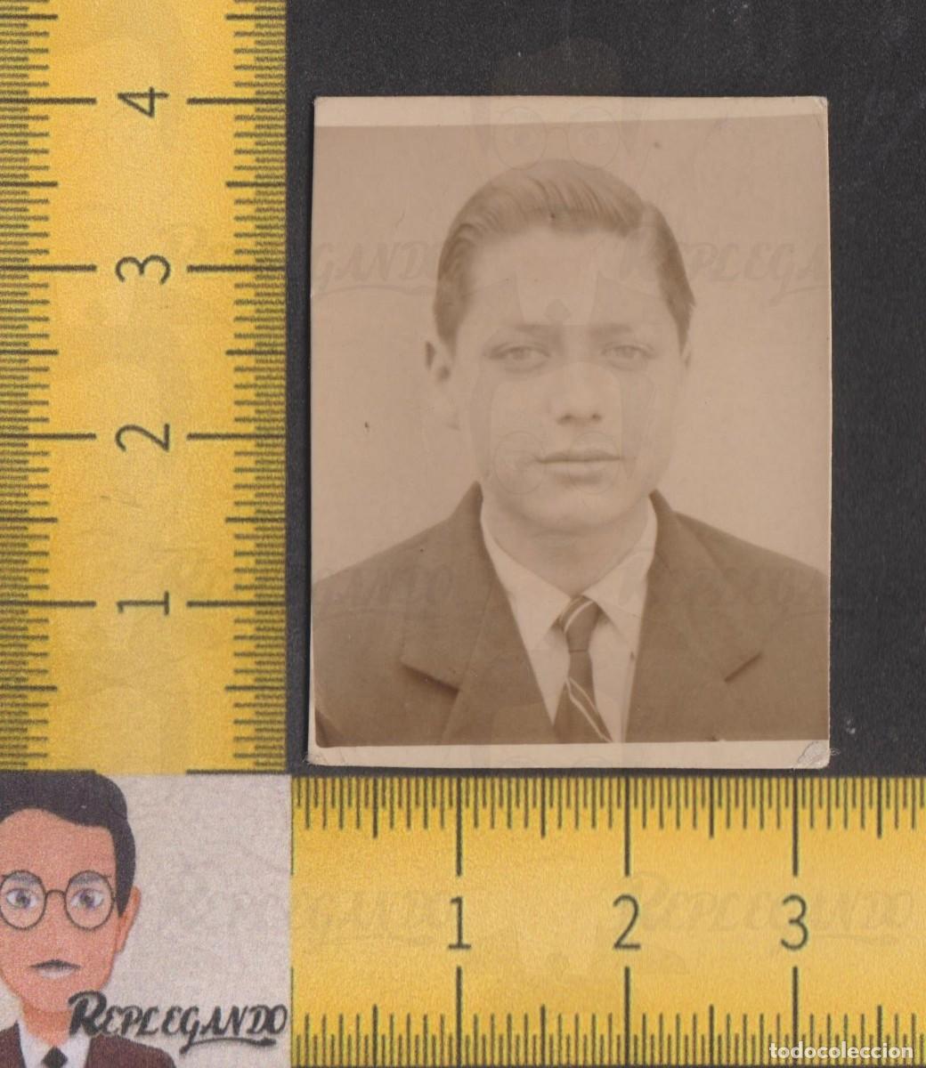 Antique Photography: FOTOMATON - CHICO JOVEN REPEINADO TRAJE Y CORBATA - FOTO ANTIGUA TIPO CARNET A&Ntilde;OS 50 ESPA&Ntilde;A