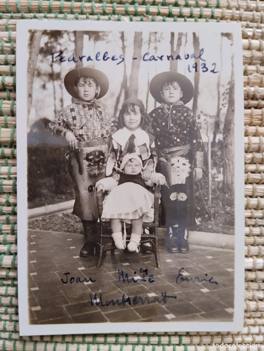 Fotografia antica: FOTO CARNAVAL. NI&Ntilde;OS. PEDRALBES, A&Ntilde;O 1932. 8,5X6,4CM.