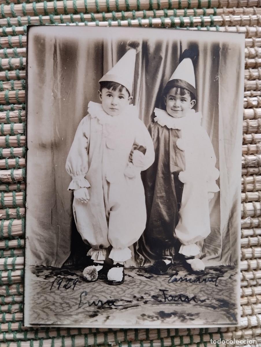 Fotografia antica: FOTO CARNAVAL. NI&Ntilde;OS. PEDRALBES, A&Ntilde;O 1929. 8,5X6,4CM.
