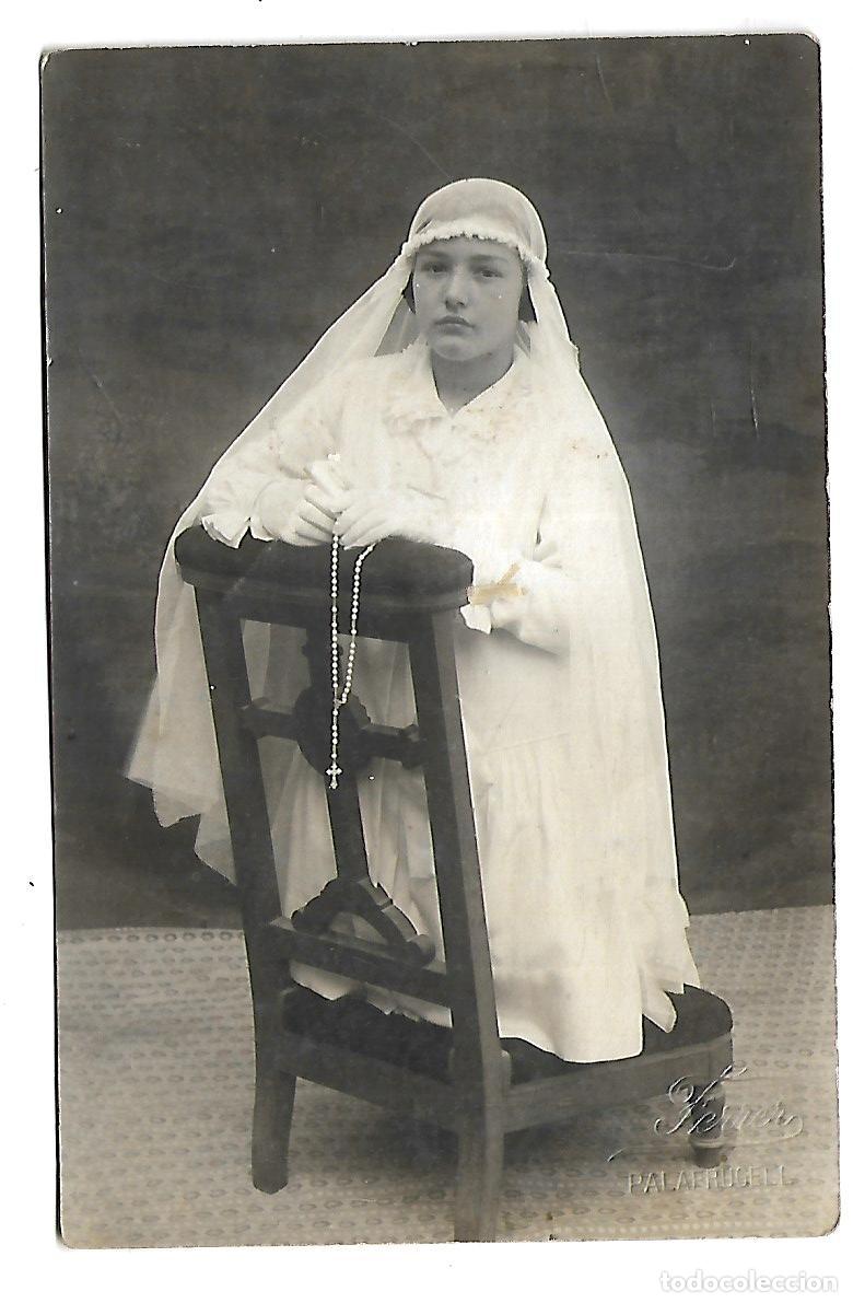 Fotograf&iacute;a antigua: FOTOGRAFIA DE UNA NI&iexcl;&Ntilde;A DE COMUNION - FOTO -- - - -