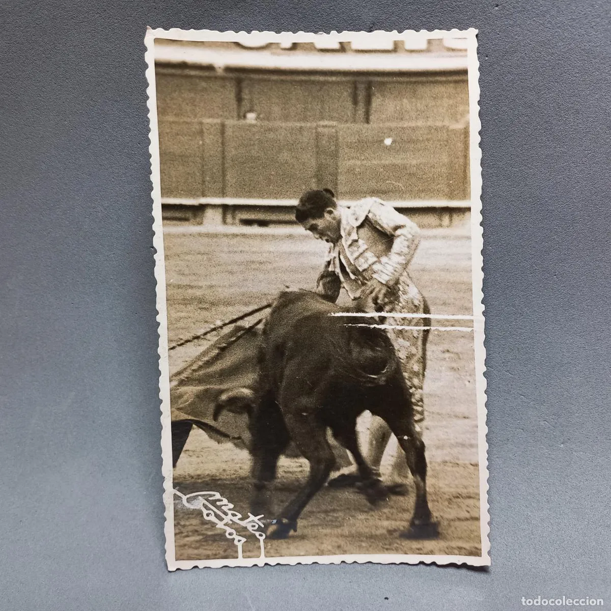 Antigua fotografía del torero José González López 'Carnicerito de México', años 40, Tauromaquia