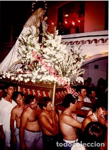 Fotograf&iacute;a antigua: 1987, ANTIGUA FOTOGRAFIA PROCESION DE LA VIRGEN DEL CARMEN, 126X176MM