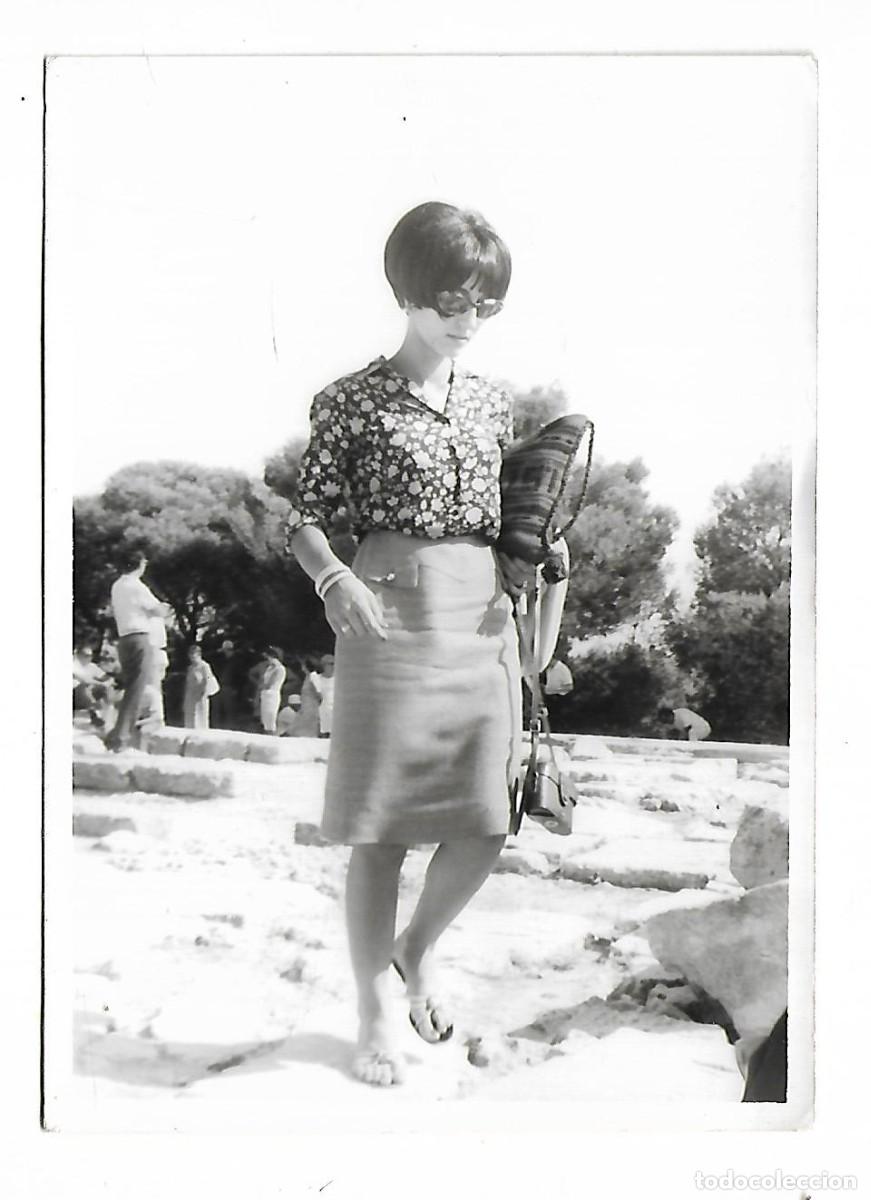 Photographie ancienne: BONITA FOTOGRAFIA DE UNA DAMA EN UN DIA DE CAMPO