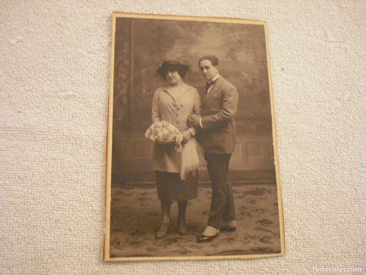 Antique Photography: ANTIGUA FOTO DE PAREJA 16 X 10 CM