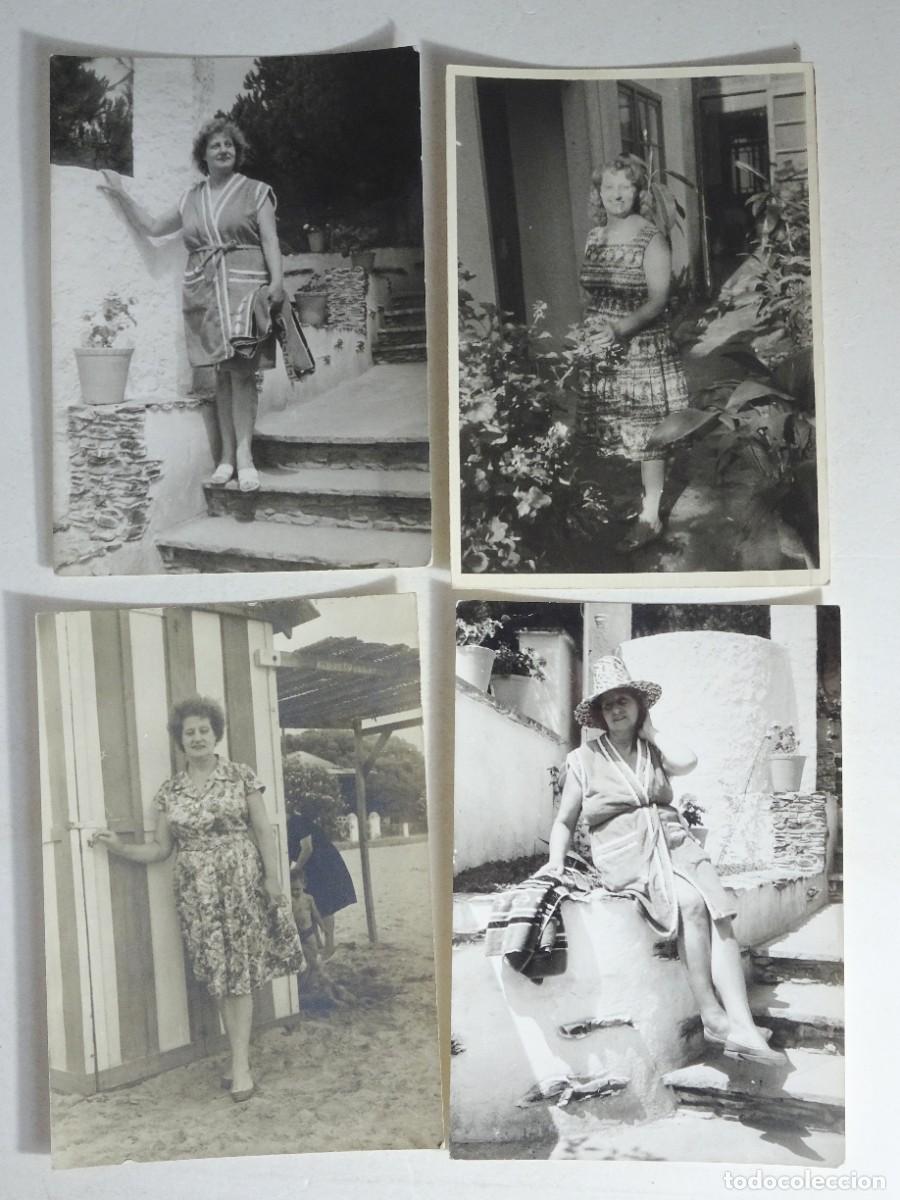 Alte Fotografie: 4 ANTIGUAS FOTOGRAF&Iacute;AS B/N , RETRATO MUJER POSANDO , VER FOTOS