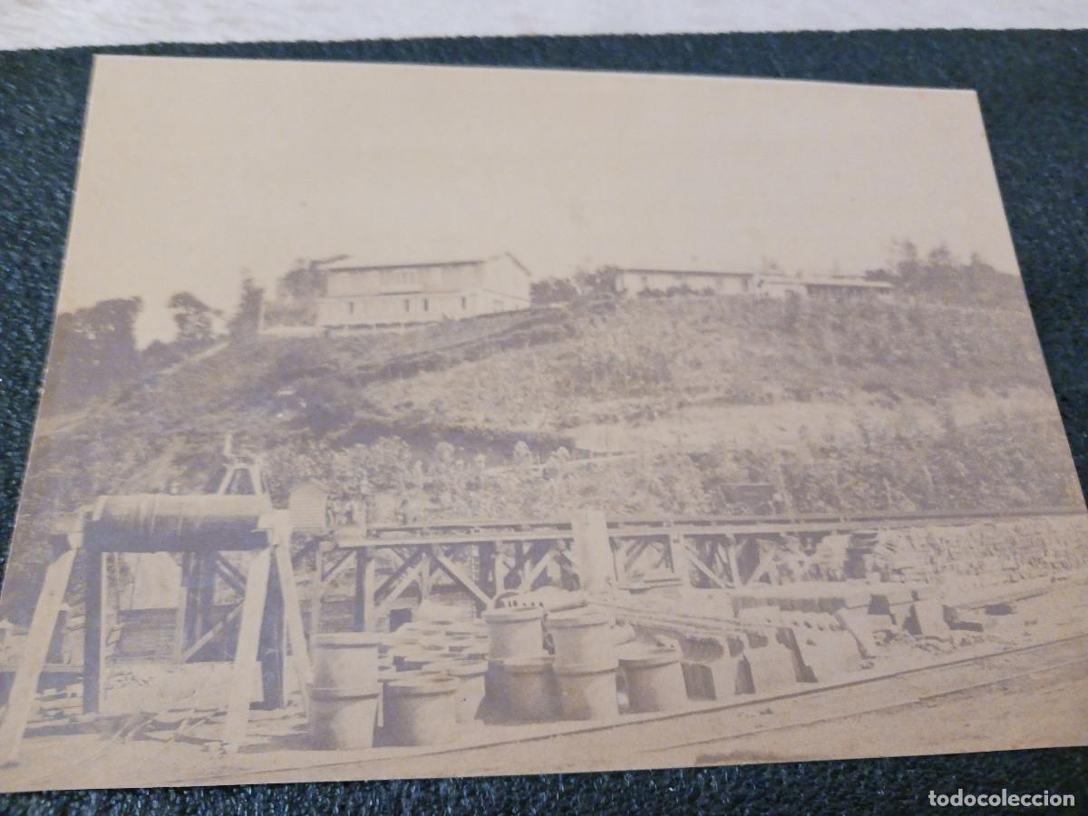 Photographie ancienne: fotografia carton, gran tama&ntilde;o, explotacion minera, ignoro lugar, puede ser pozo santiago, en aller