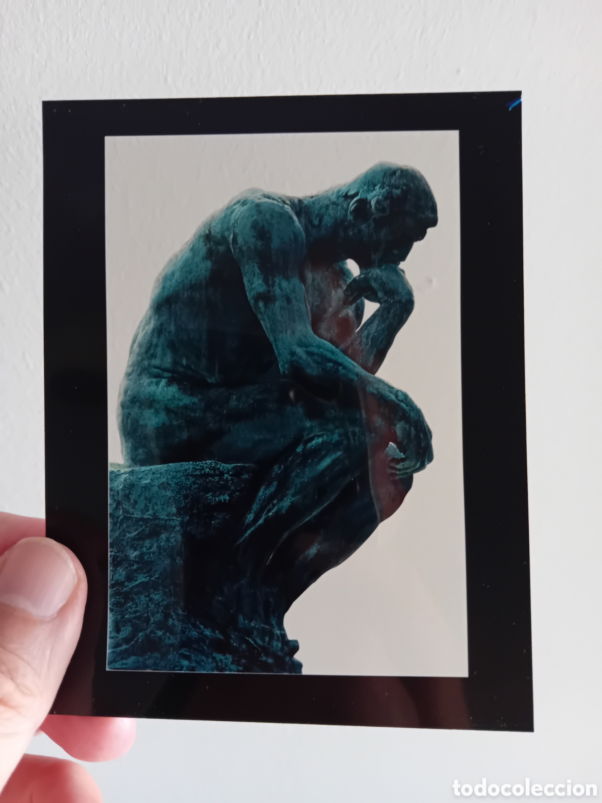 Fotografia antica: DIAPOSITIVA GRAN FORMATO ESCULTURA EL PENSADOR DE ROIN. A&Ntilde;OS 80S
