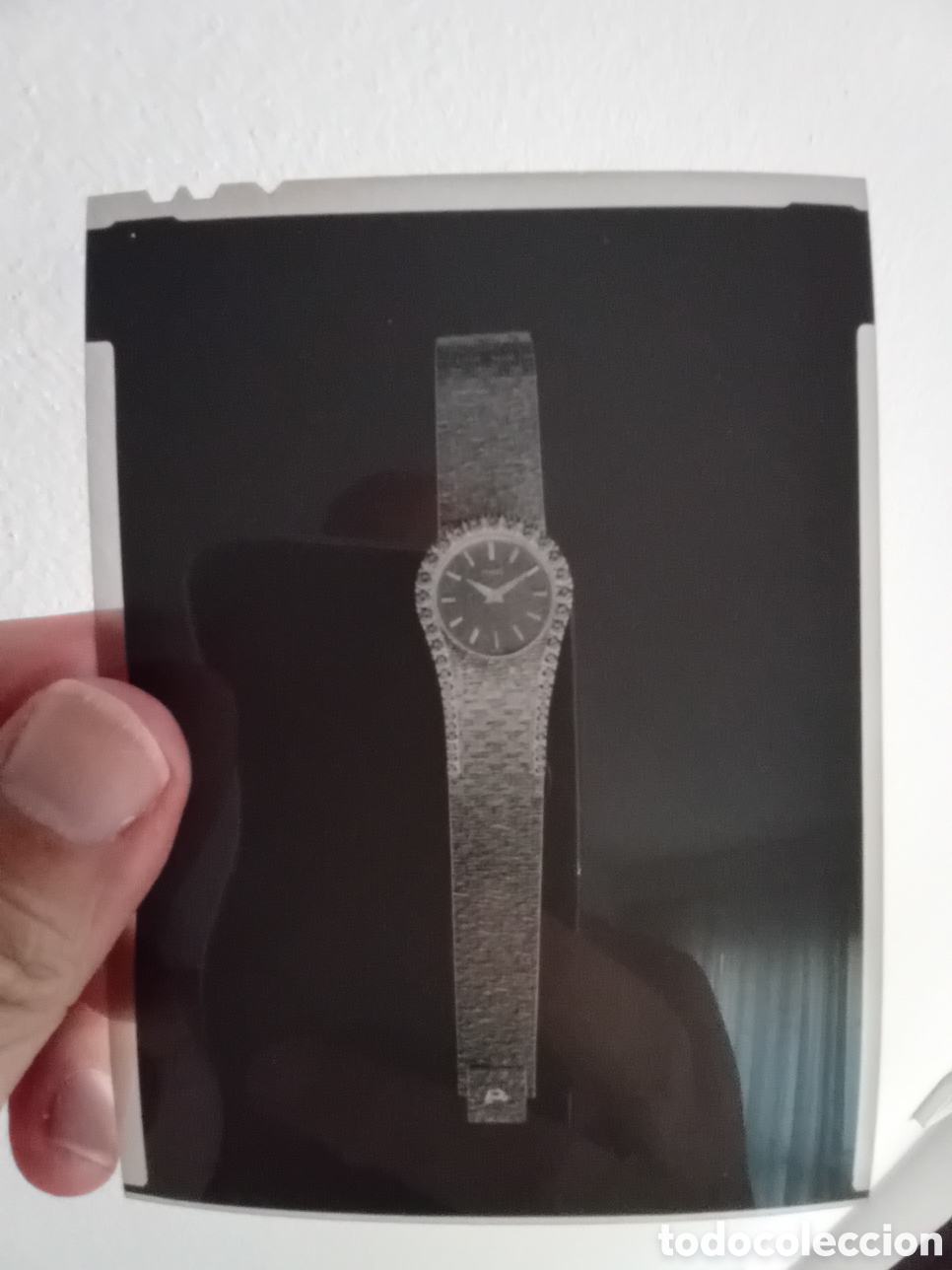 Fotografia antica: RELOJ PIAGET A&Ntilde;OS 70S. FOTOGRAF&Iacute;A ORIGINAL DE ESTUDIO. NEGATIVO GRAN FORMATO