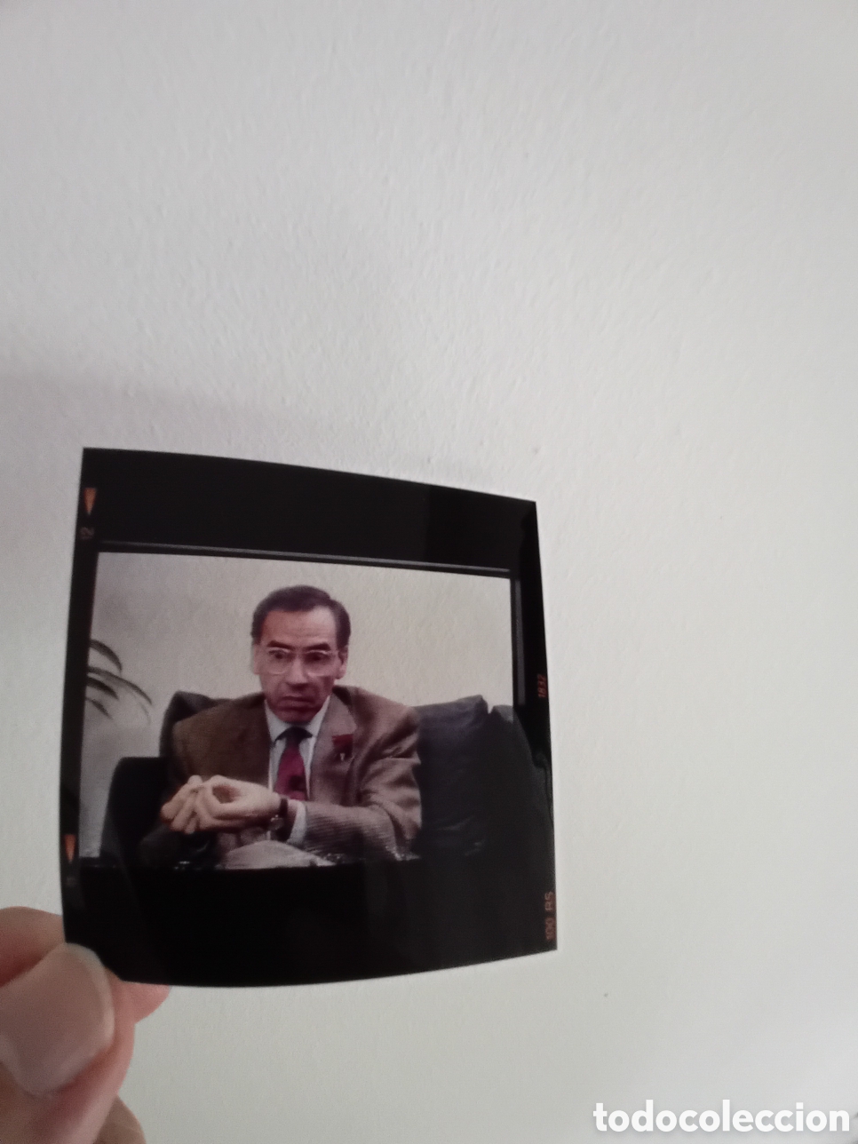 Fotografia antica: DIAPOSITIVA ORIGINAL GRAN FORMATO ALFONSO GUERRA, VICEPRESIDENTE GOBIERNO PSOE A&Ntilde;OS 80S