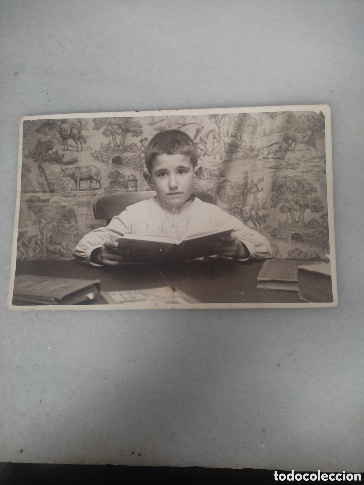 Fotograf&iacute;a antigua: Buenas fotograf&iacute;a de un ni&ntilde;o colegio Cervantes