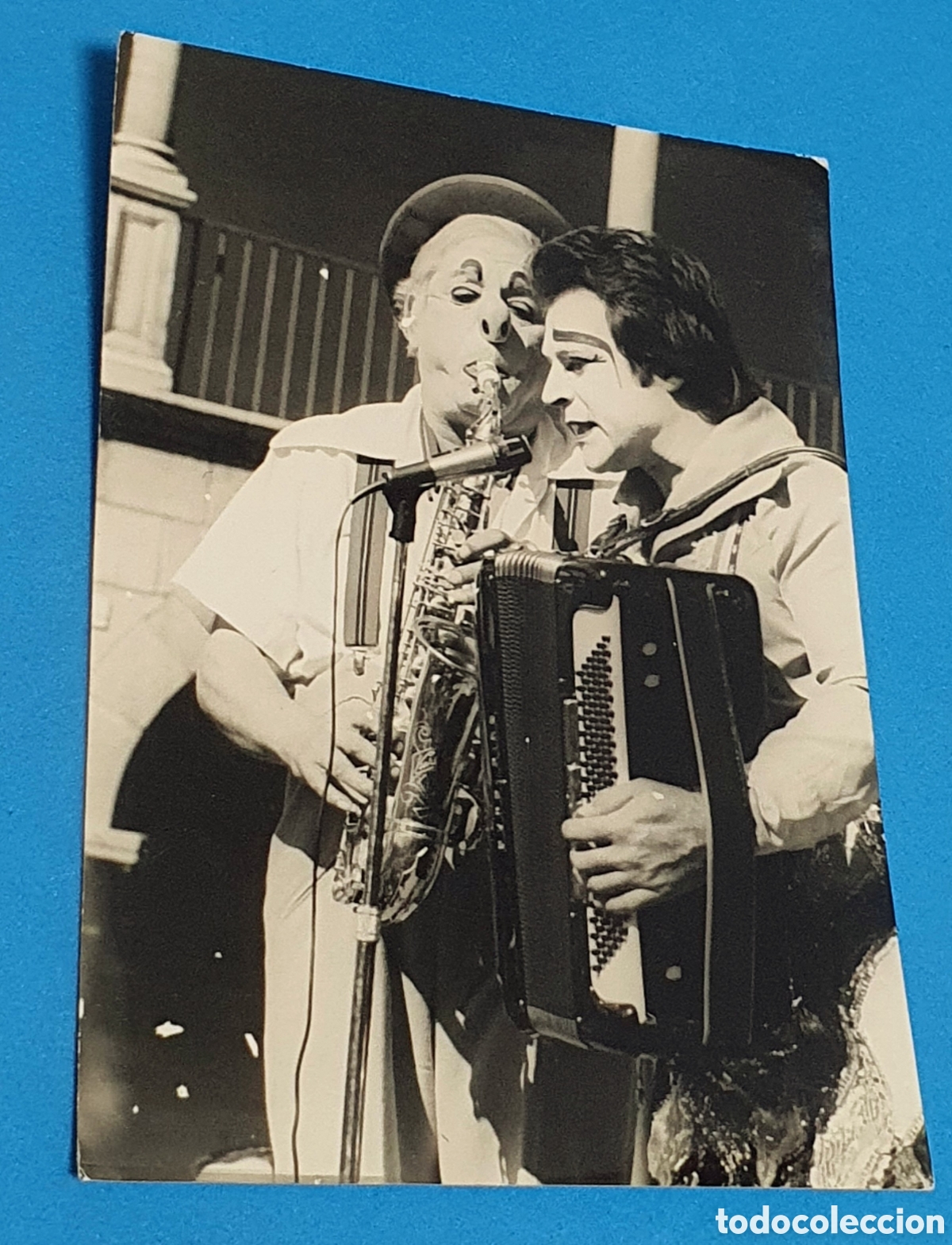 Fotograf&iacute;a antigua: ANTIGUA FOTOGRAF&Iacute;A, DOS PAYASOS M&Uacute;SICOS - CIRCA A&Ntilde;OS 60