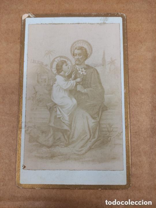 Fotograf&iacute;a antigua: ANTIGUA FOTOGRAFIA - SAN JOSE Y EL NI&Ntilde;O JESUS - 10,5x6,5