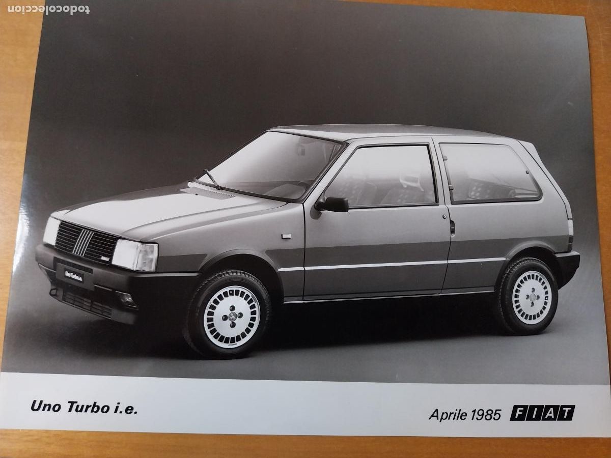 Fotograf&iacute;a antigua: FIAT UNO TURBO I.E. FOTO AGENCIA 80&acute;S 23,7X17,8CM ORIGINAL MOTOR AUTO