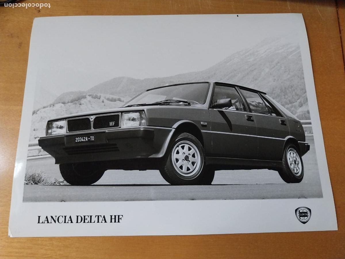 Fotograf&iacute;a antigua: LANCIA DELTA HF FOTO AGENCIA 80&acute;S 24,5X18,7CM ORIGINAL MOTOR AUTO