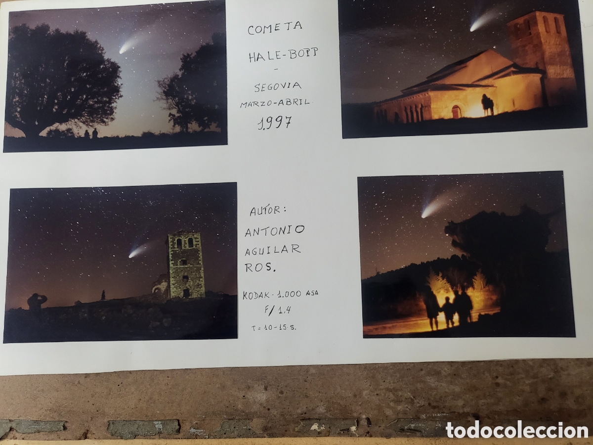 Fotograf&iacute;a antigua: 4 FOTOS COMETA HALE-BOPP