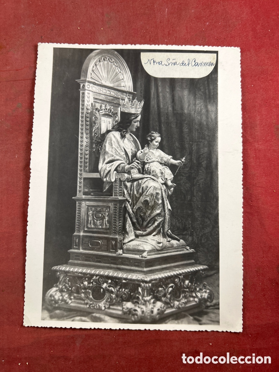 Fotografia antica: ANTIGUA FOTOGRAF&Iacute;A 18x24cm IMAGEN RELIGIOSA NTRA. SE&Ntilde;ORA DEL CARMEN