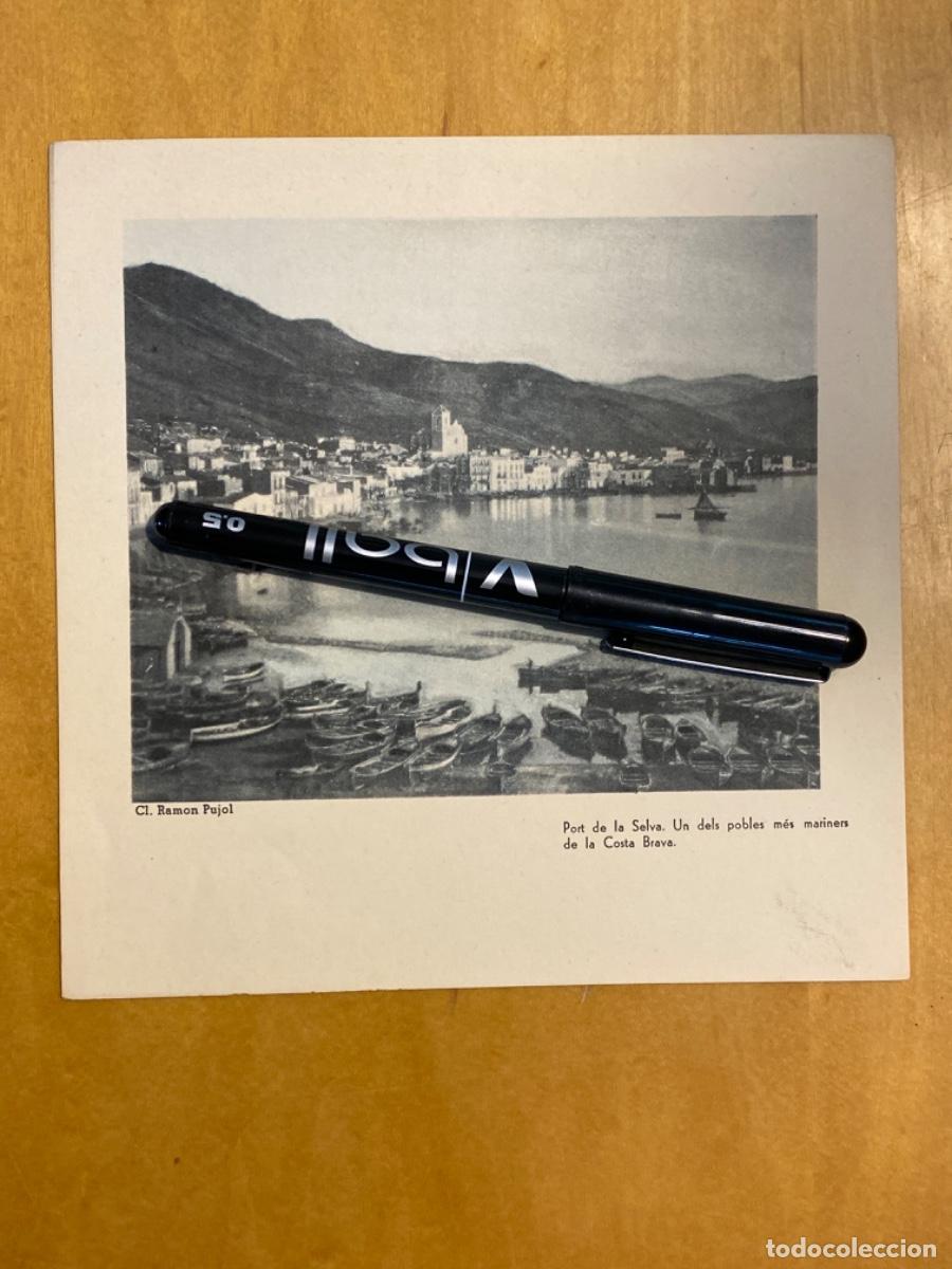 Fotograf&iacute;a antigua: LAMINA RAMON PUJOL . PORT DE LA SELVA . 17X17 CM