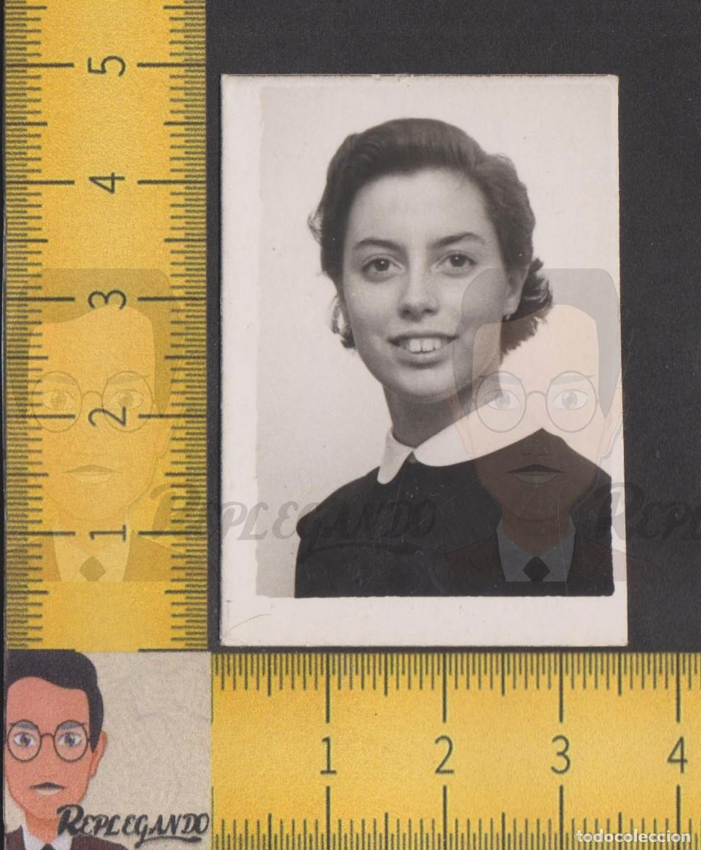 Alte Fotografie: FOTOMATON - GUAPA CHICA JOVEN GRAN SONRISA - BELLA MUJER - FOTO ANTIGUA CARNET - PHOTOMATON A&Ntilde;OS 50