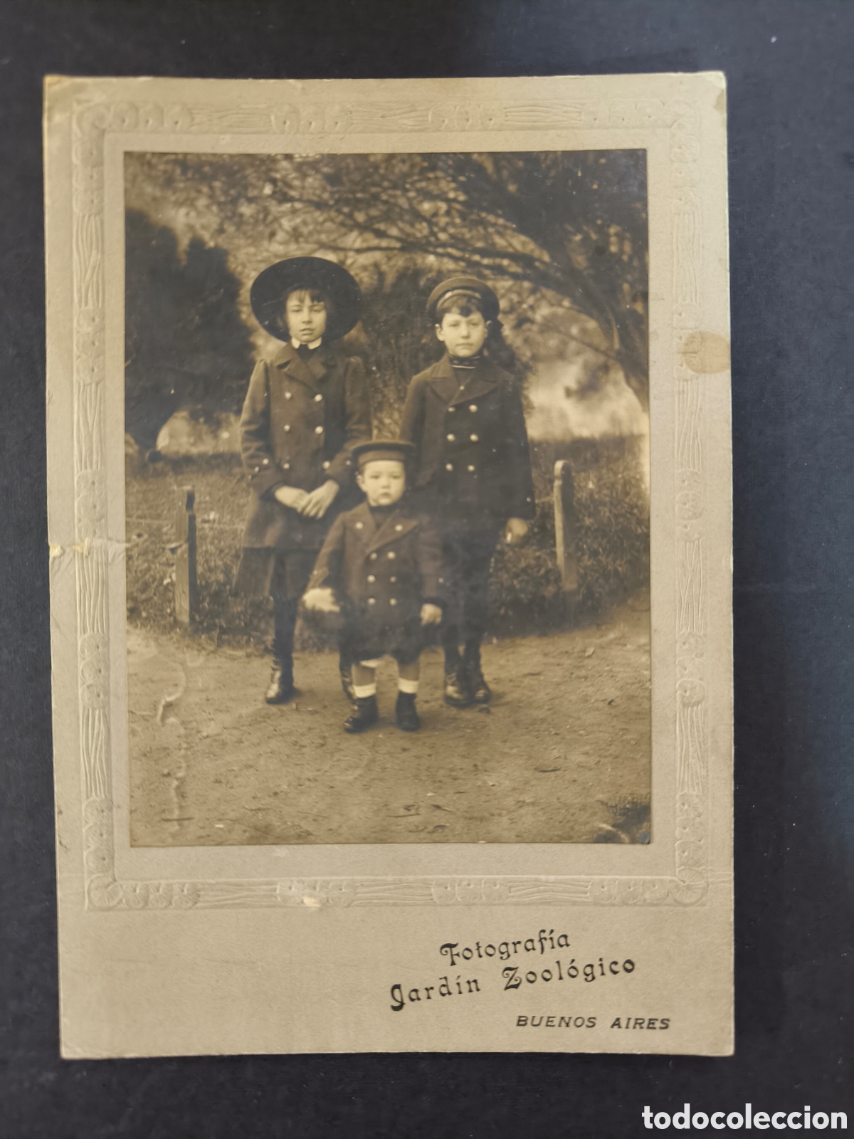 Fotografia antiga: Fotograf&iacute;a antigua tama&ntilde;o gabinete. Zool&oacute;gico de Buenos Aires.