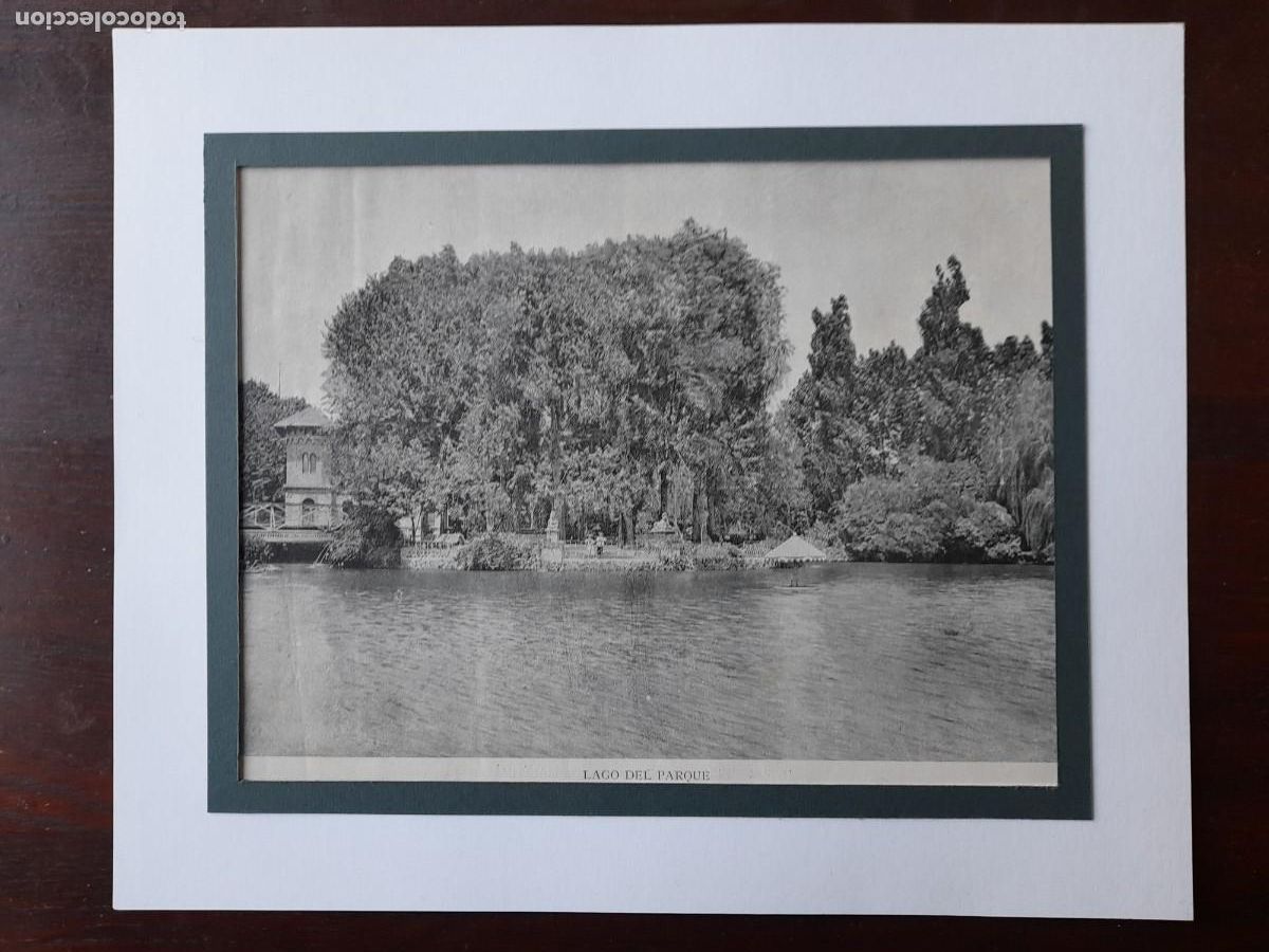 Fotograf&iacute;a antigua: fotograf&iacute;a llac del parc de Barcelona, actual Ciutadella imatge a finals del XIX