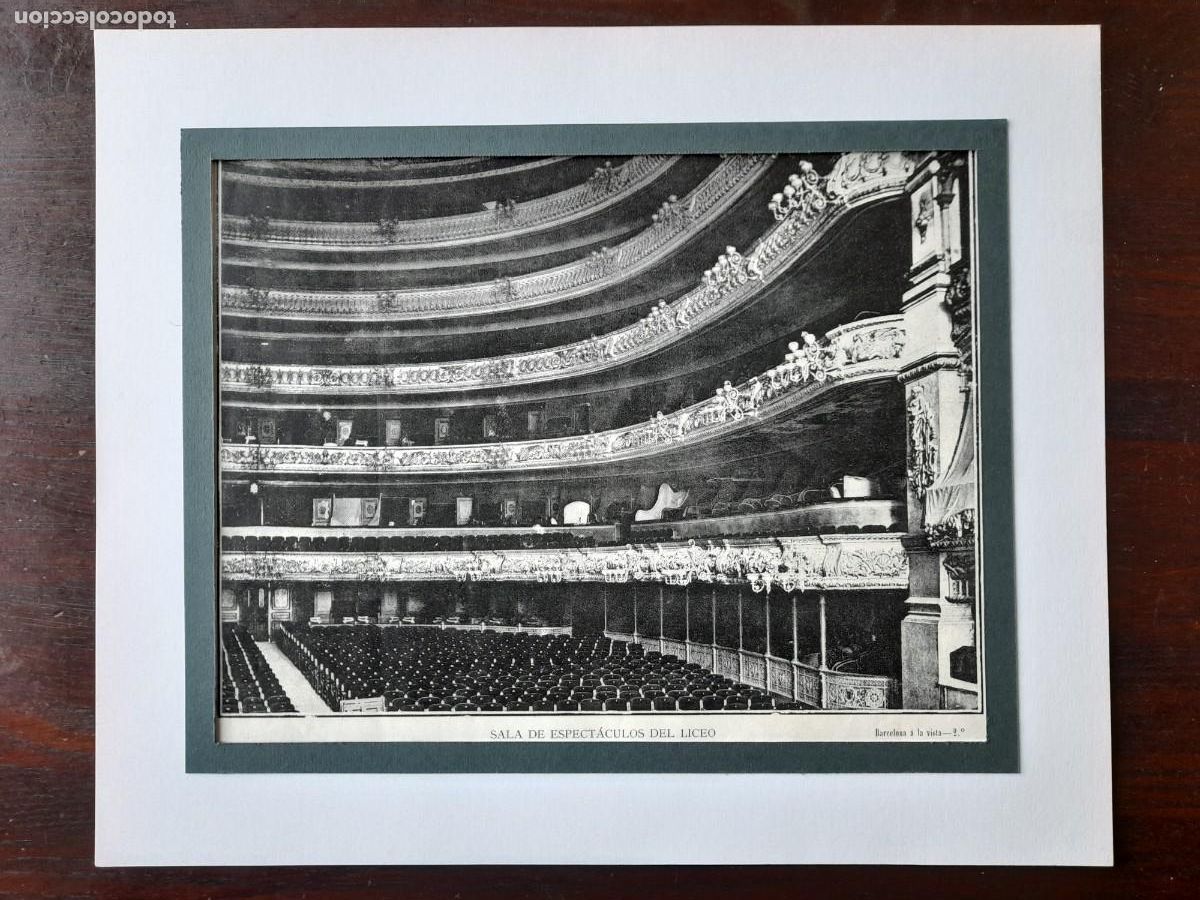 Photographie ancienne: fotograf&iacute;a sala d&acute;espect&aacute;cles platea i llotges del Liceu de Barcelona imatge a finals del XIX