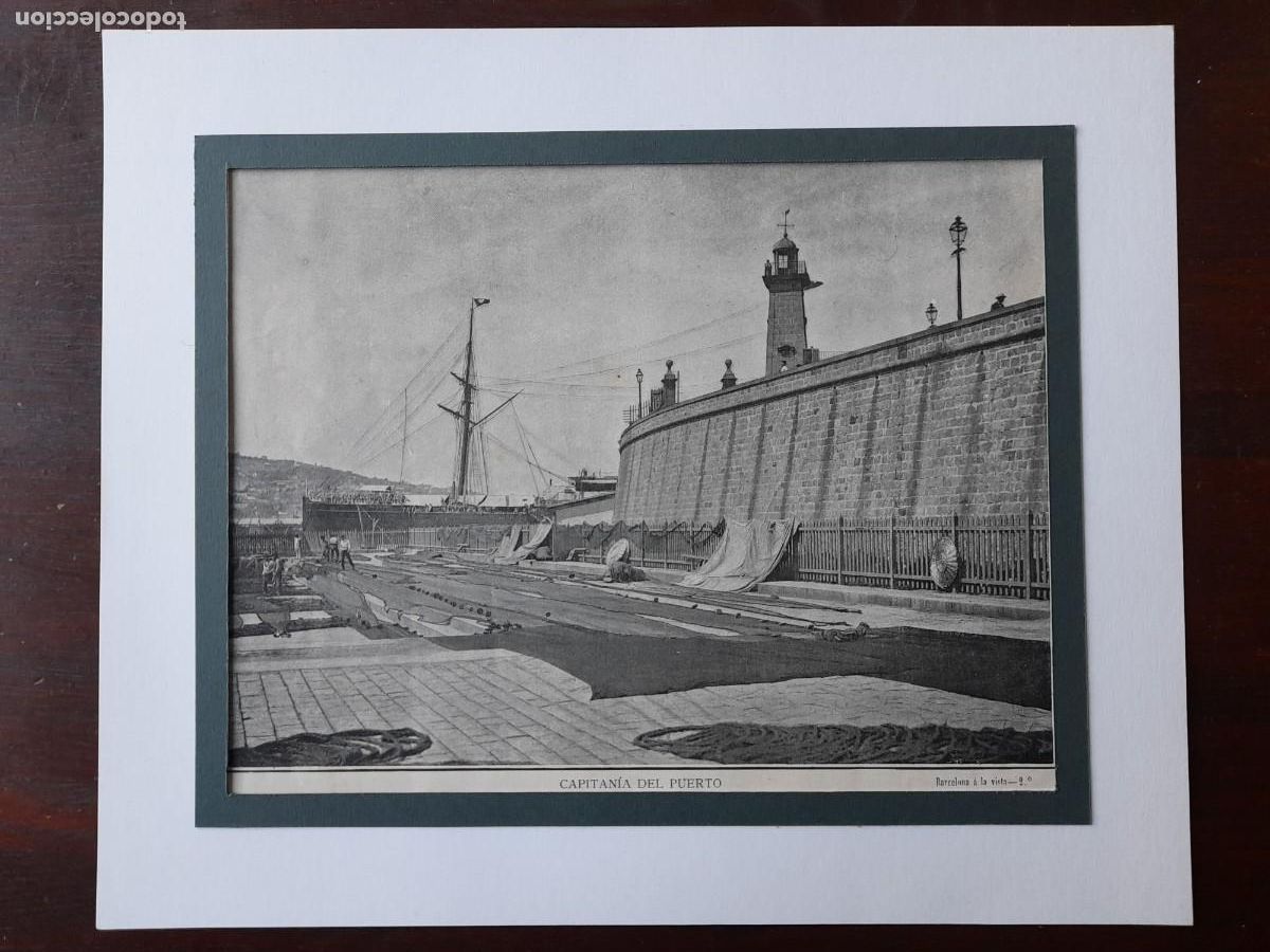 Antique Photography: fotograf&iacute;a antic far de capitan&iacute;a al port de Barcelona ciutat Vella imatge a finals del XIX