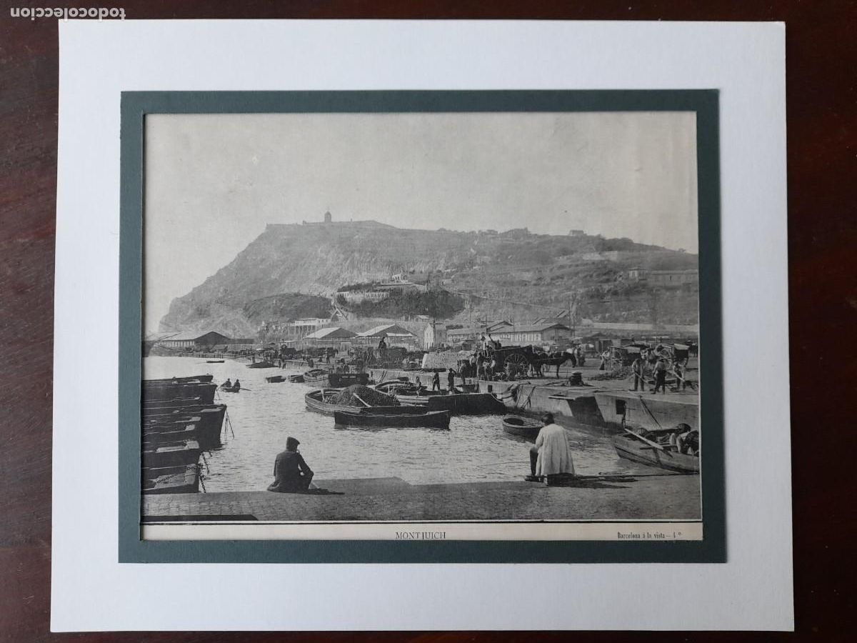 Antique Photography: Fotograf&iacute;a moll del carbo actual terminals de Ferri, Miramar Montjuich port de Barcelona finals XIX