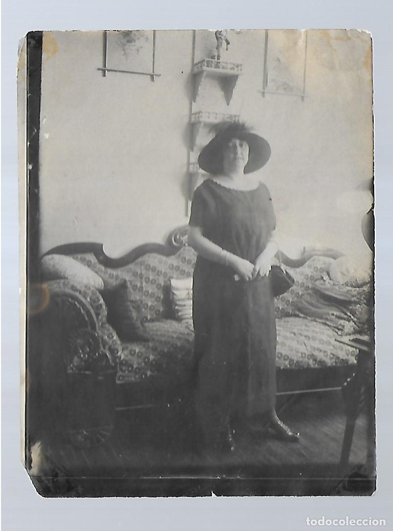 Antique Photography: M33- ANTIGUA FOTOGRAFIA - UNA DAMA CON PAMELA - FOTO - DE Pcp. DEL SIGLO XX