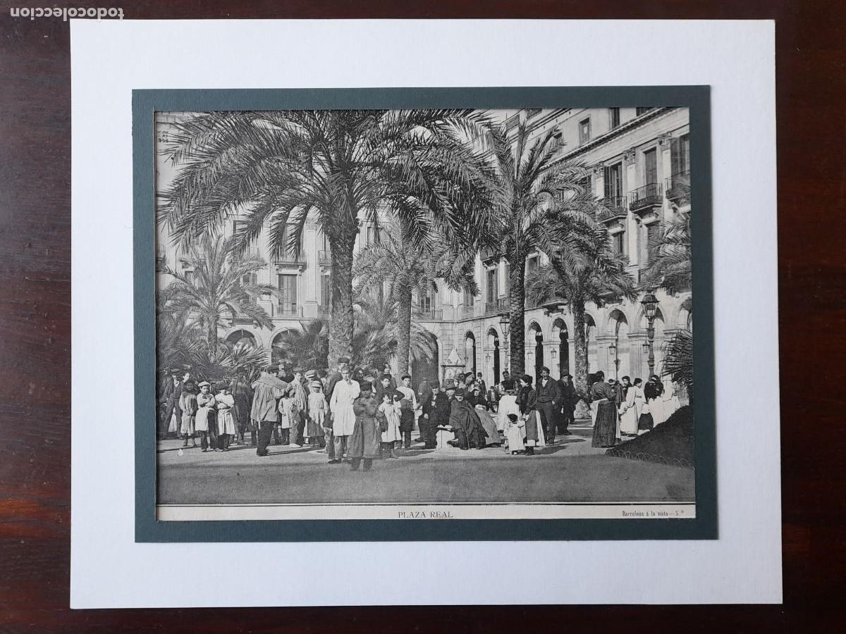Alte Fotografie: Fotograf&iacute;a Pla&ccedil;a Reial Rambla de Barcelona Ciutat Vella a finals del XIX