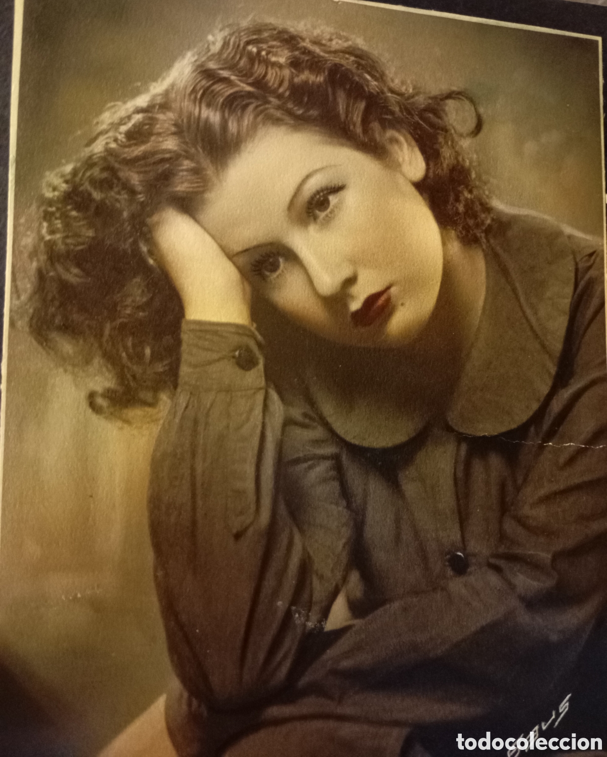 Fotografia antiga: Preciosa fotograf&iacute;a in&eacute;dita de la gran actriz Pastora Pe&ntilde;a