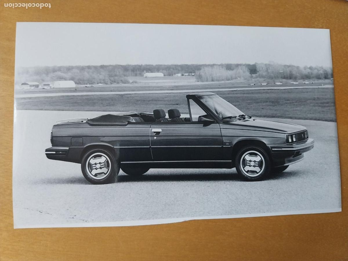Fotograf&iacute;a antigua: RENAULT ALLIANCE DL &ne; FOTO PRESS 1985 ORIGINAL 20X12,2cm FOTOGRAFIA AUTOS COCHES MANCHADO LATERAL