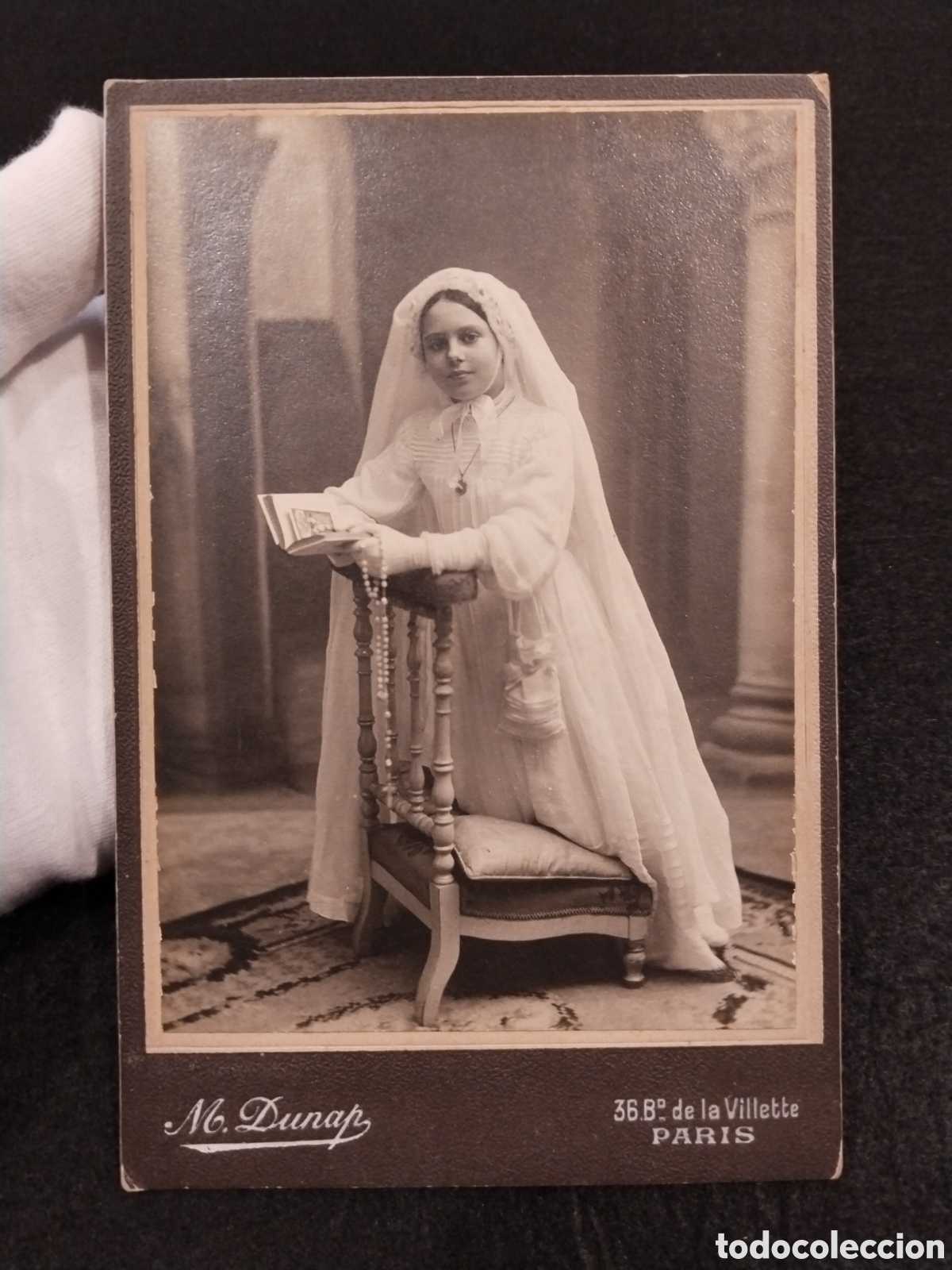 Photographie ancienne: Fotograf&iacute;a Antigua. M. Dunap. Paris. Ni&ntilde;a. 1915