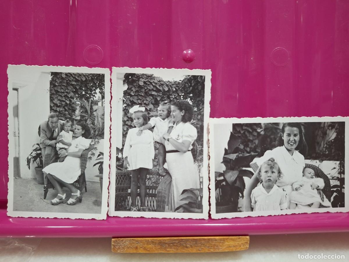 Fotograf&iacute;a antigua: Tres Antiguas fotograf&iacute;as , familia posando.