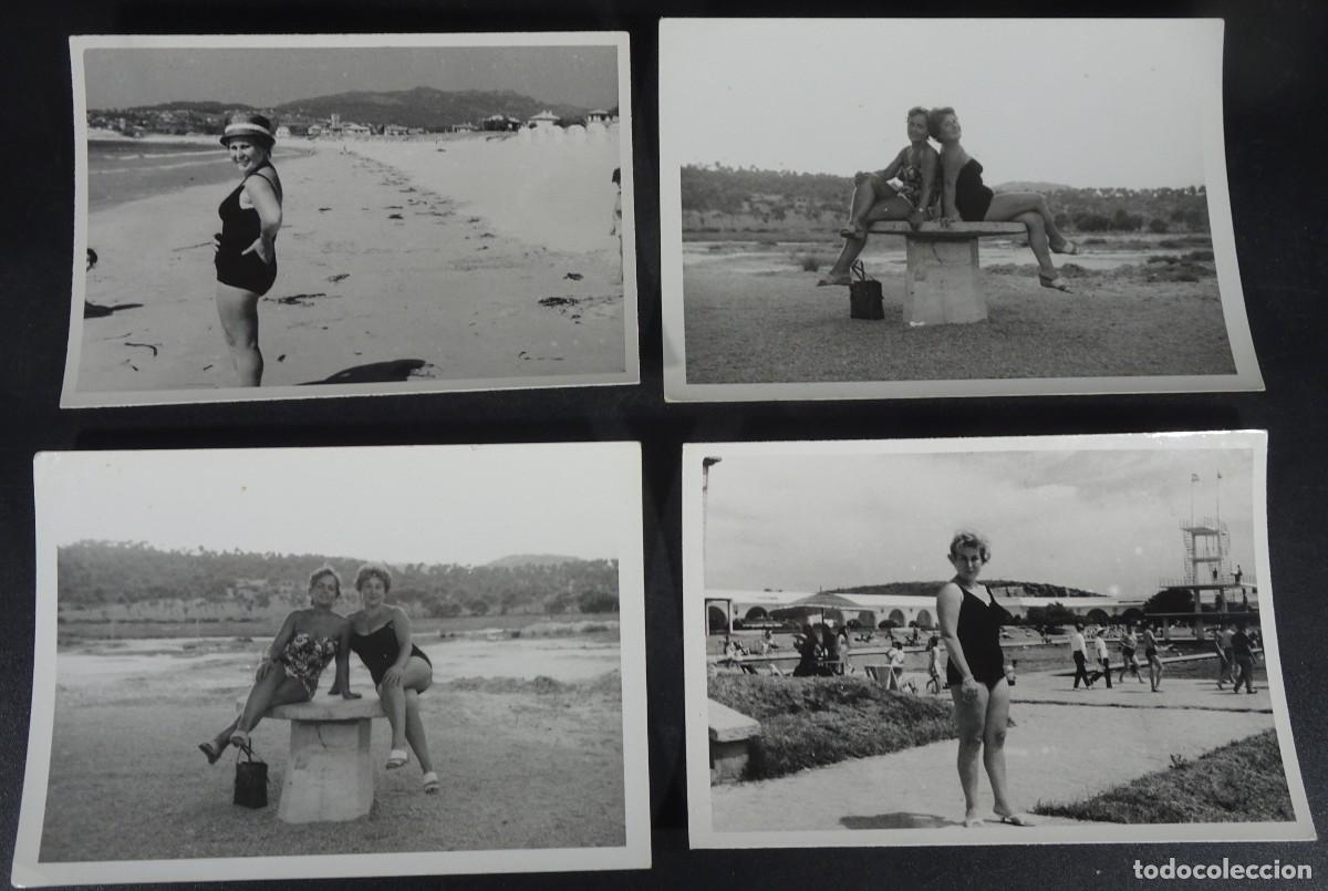 Antique Photography: 4 ANTIGUAS FOTOGRAF&Iacute;AS, MUJER POSANDO, TRAJE DE BA&Ntilde;O, PLAYA, VER FOTOS