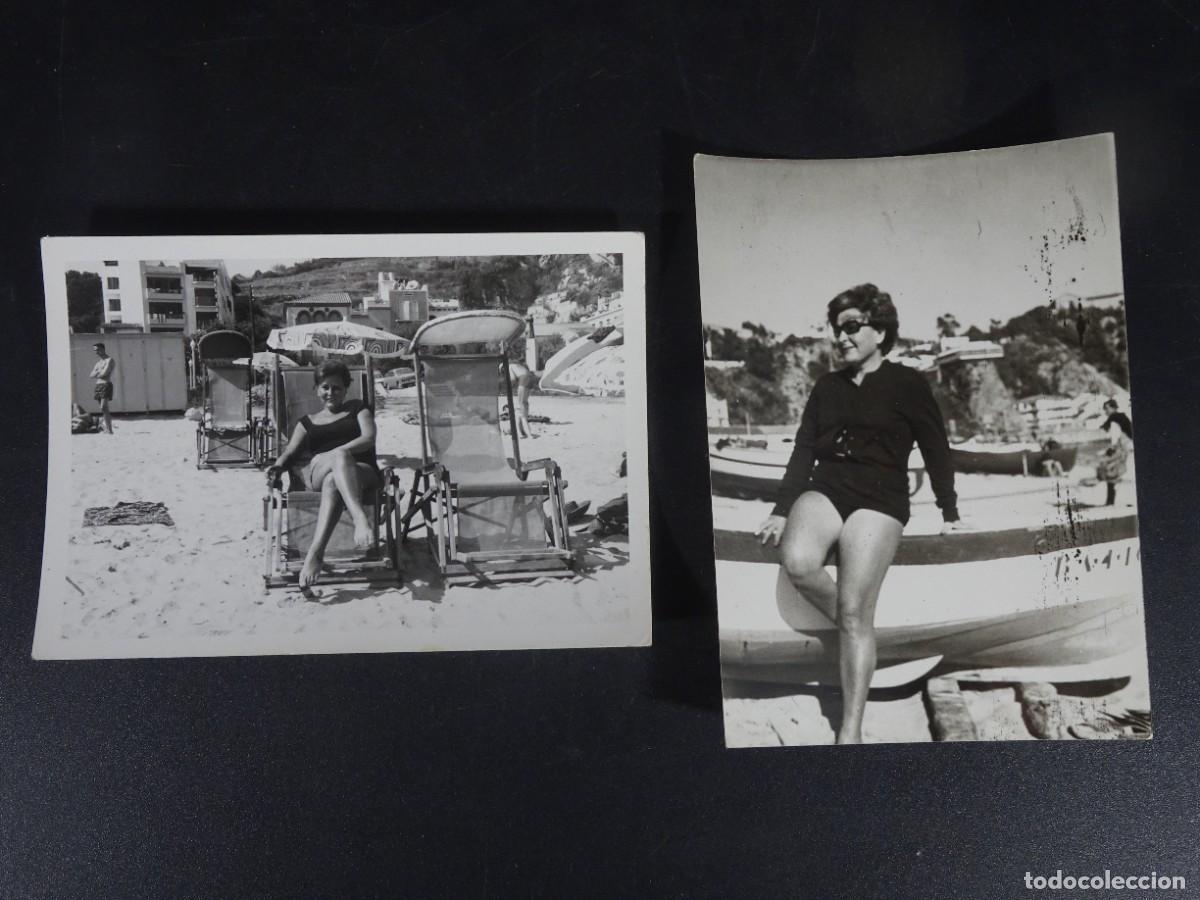 Fotografia antiga: 2 ANTIGUAS FOTOGRAF&Iacute;AS , MUJER, PLAYA, VER FOTOS