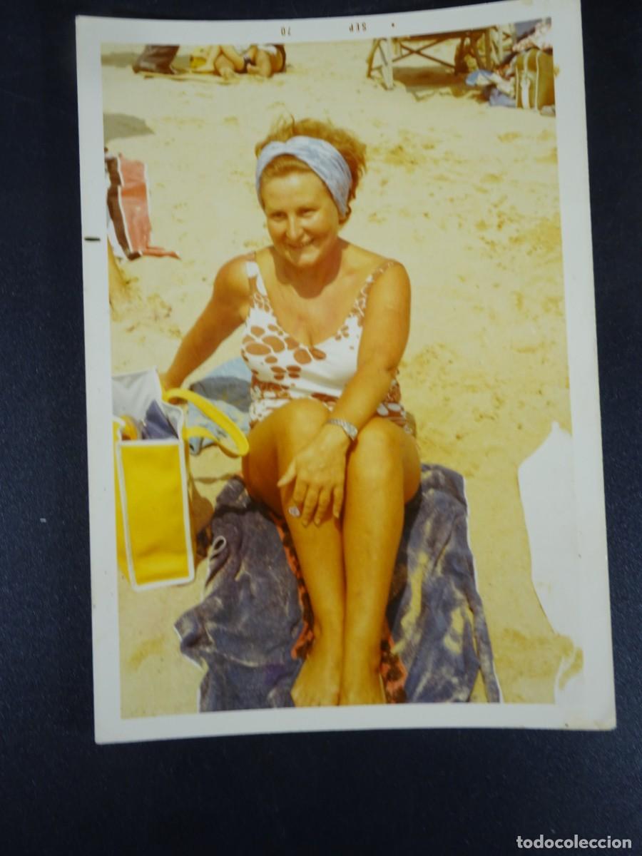 Alte Fotografie: ANTIGUA FOTOGRAF&Iacute;A MUJER, TRAJE DE BA&Ntilde;O , PLAYA, VER FOTOS