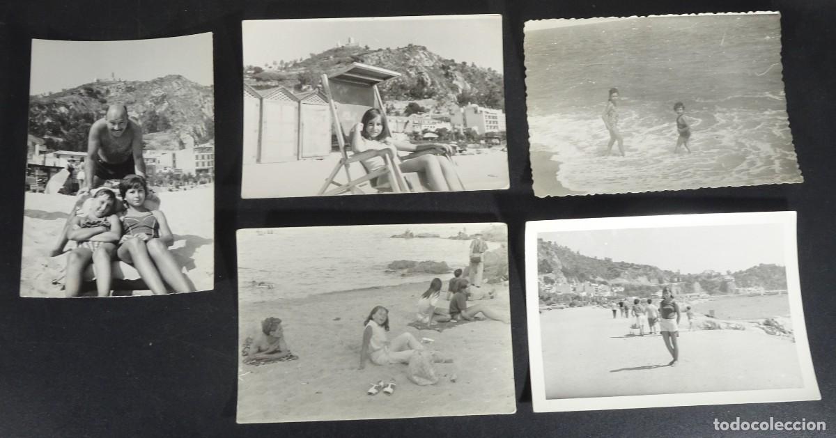 Fotografia antica: LOTE DE 5 ANTIGUAS FOTOGRAF&Iacute;AS FAMILIARES , NI&Ntilde;OS EN LA PLAYA ,VER FOTOS