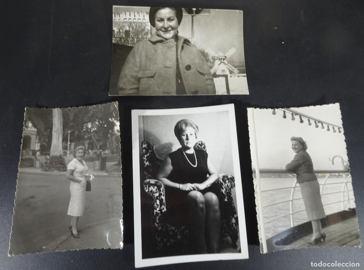 Alte Fotografie: LOTE DE 4 ANTIGUAS FOTOGRAF&Iacute;AS FAMILIARES , MUJER POSANDO, ,VER FOTOS