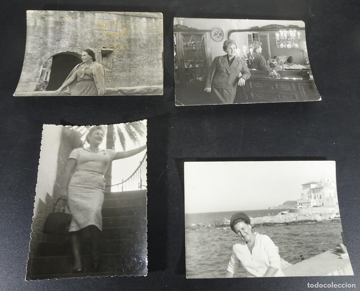 Fotografia antiga: LOTE DE 4 ANTIGUAS FOTOGRAF&Iacute;AS FAMILIARES , MUJER POSANDO, ,VER FOTOS