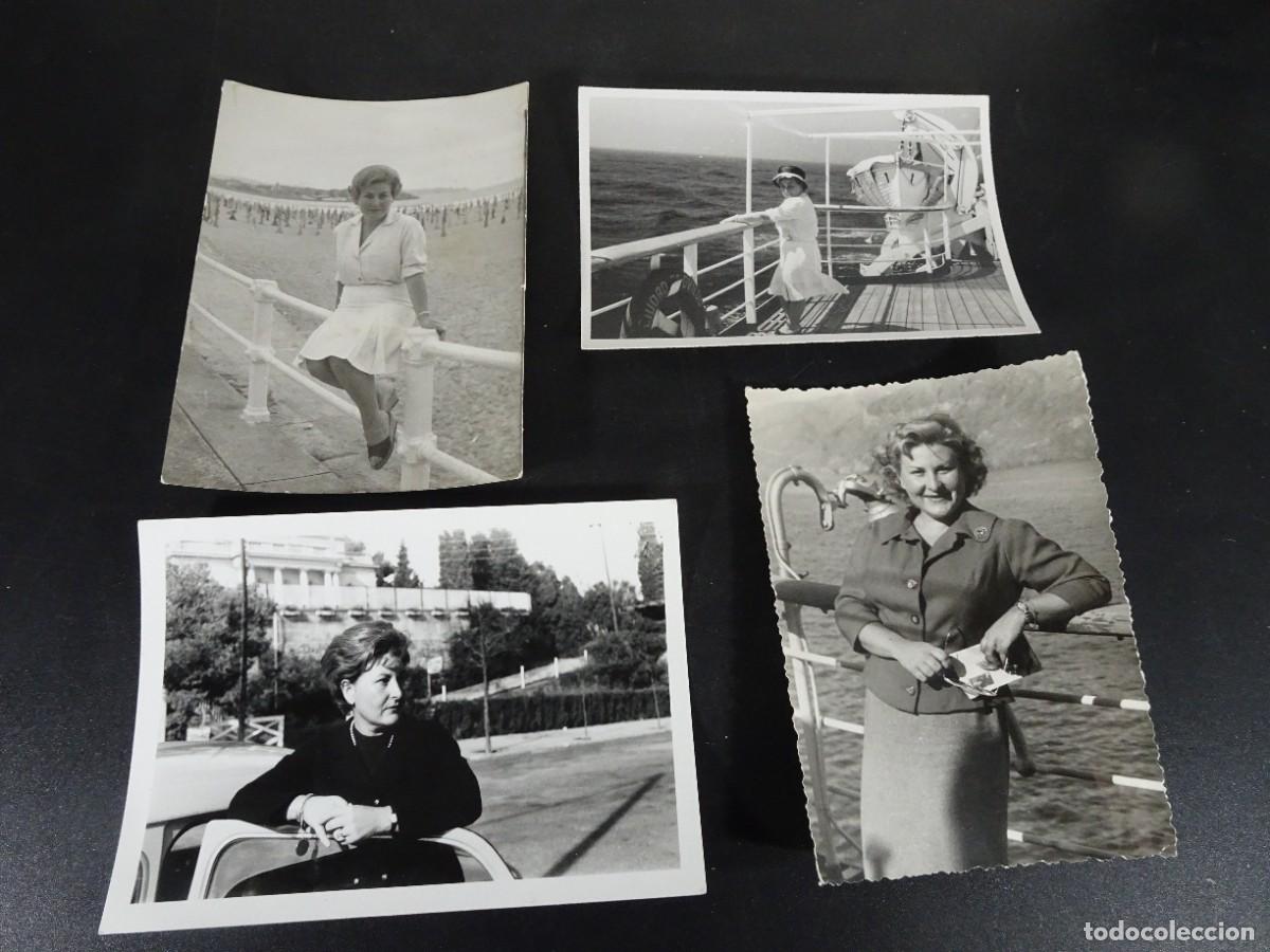 Fotografia antica: LOTE DE 4 ANTIGUAS FOTOGRAF&Iacute;AS FAMILIARES , MUJER POSANDO, ,VER FOTOS