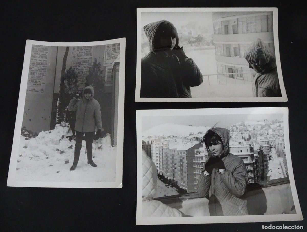 Fotograf&iacute;a antigua: 3 ANTIGUAS FOTOGRAF&Iacute;AS NI&Ntilde;OS, NIEVE ,VER FOTOS